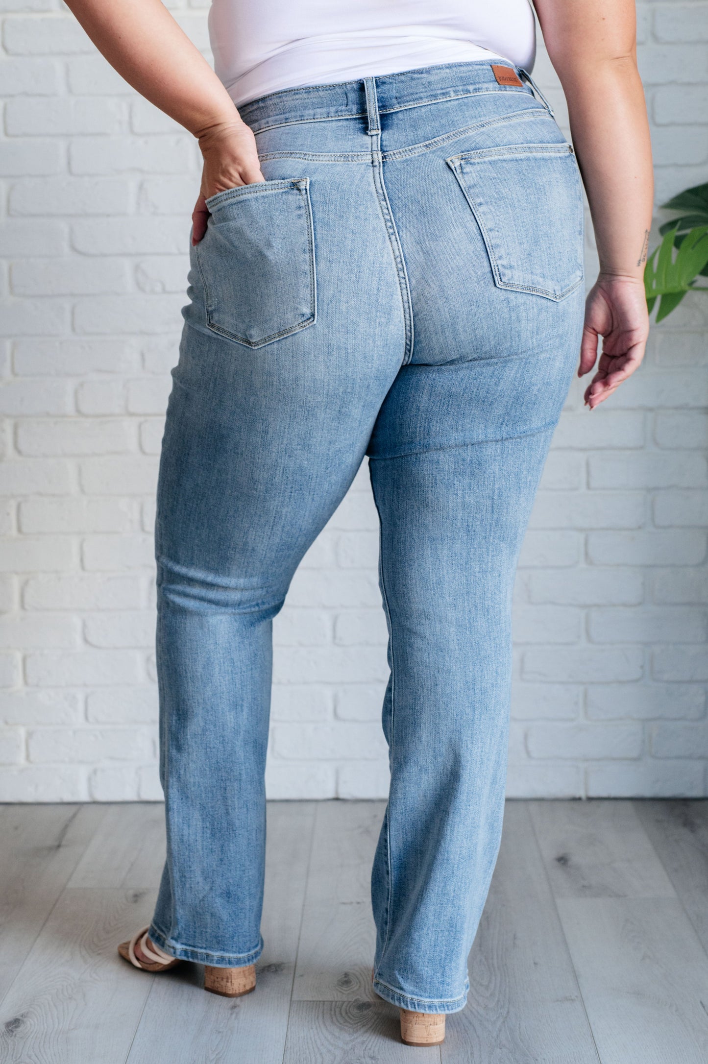 Alana Mid Rise Clean Bootcut Jeans