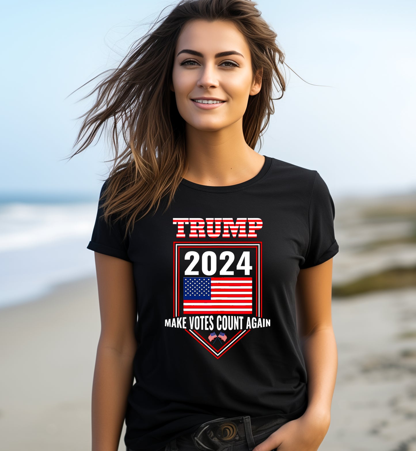 Trump 2024 Make Votes Count Again Black Unisex T-Shirt