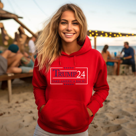 Trump 24 Take America Back Red Unisex Hoodie