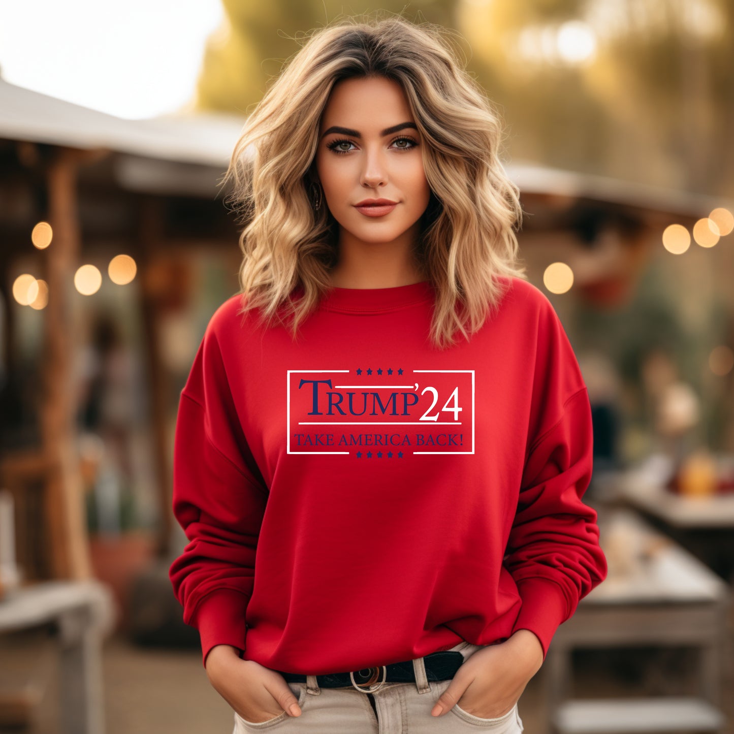 Trump 24 Take America Back Red Unisex Sweatshirt