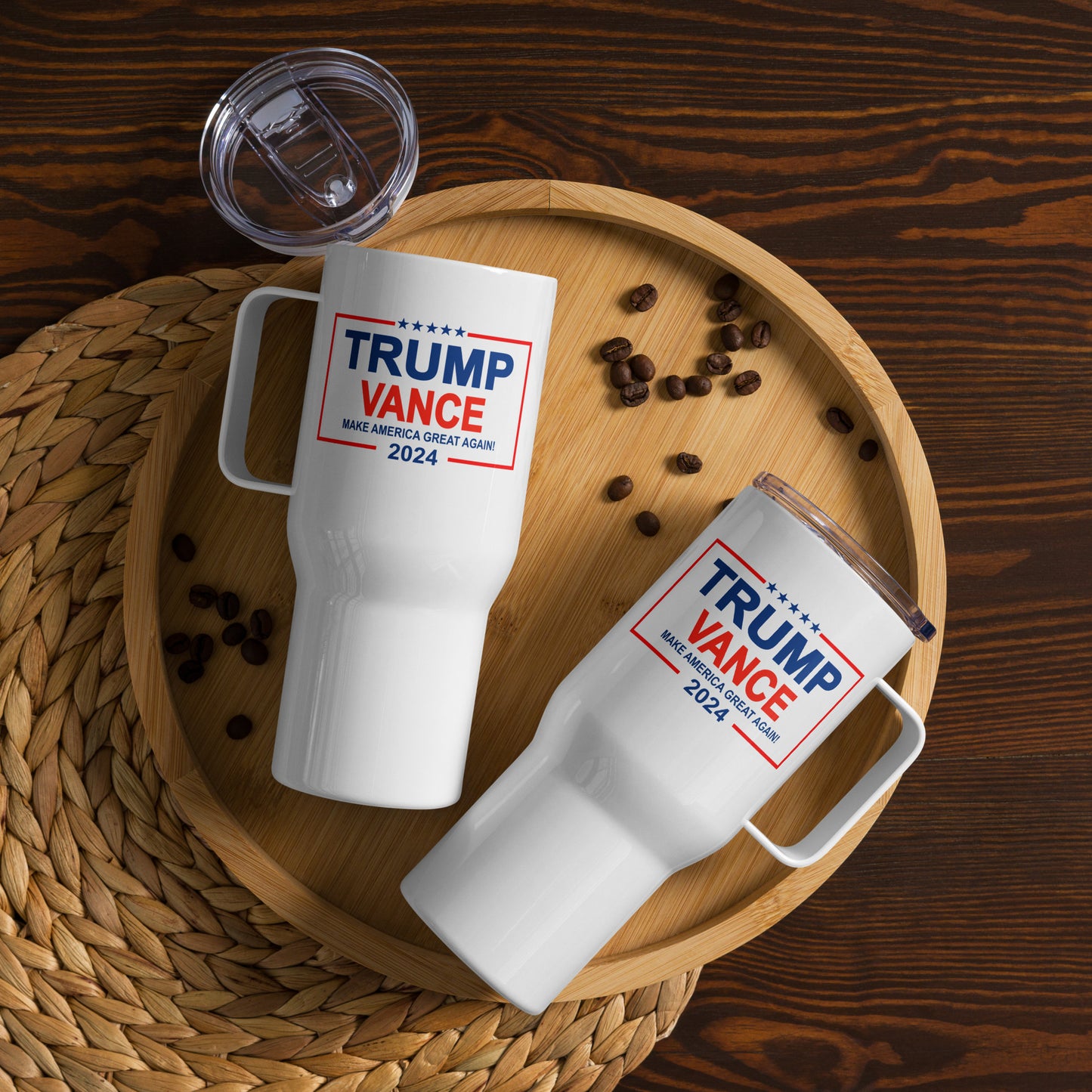 Trump Vance Make America Great Again 2024 Travel mug with a handle