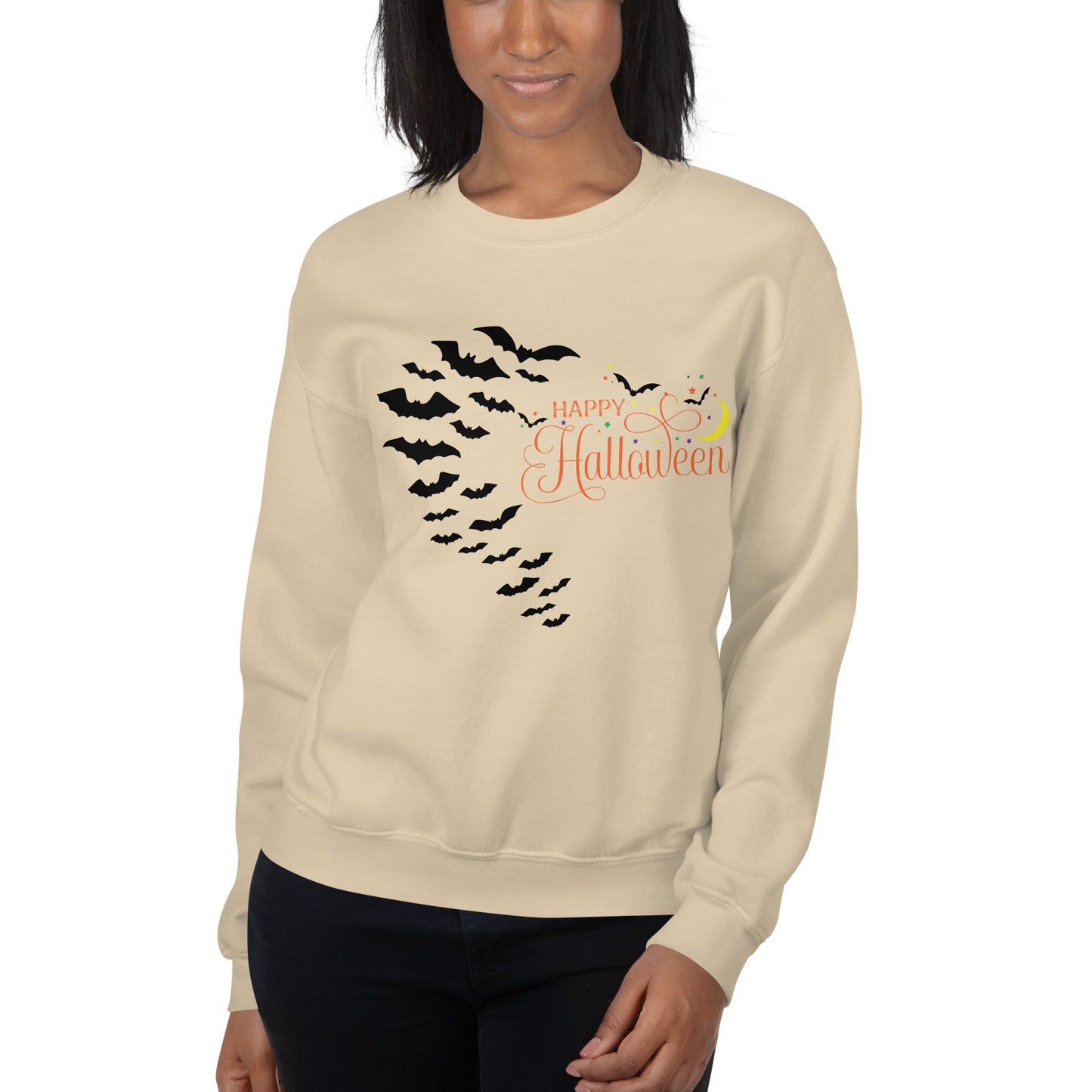 Happy Halloween with Bats Unisex Sweatshirt