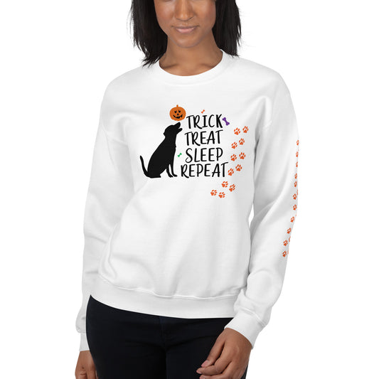 Trick Treat Sleep Repeat Dog Unisex Sweatshirt