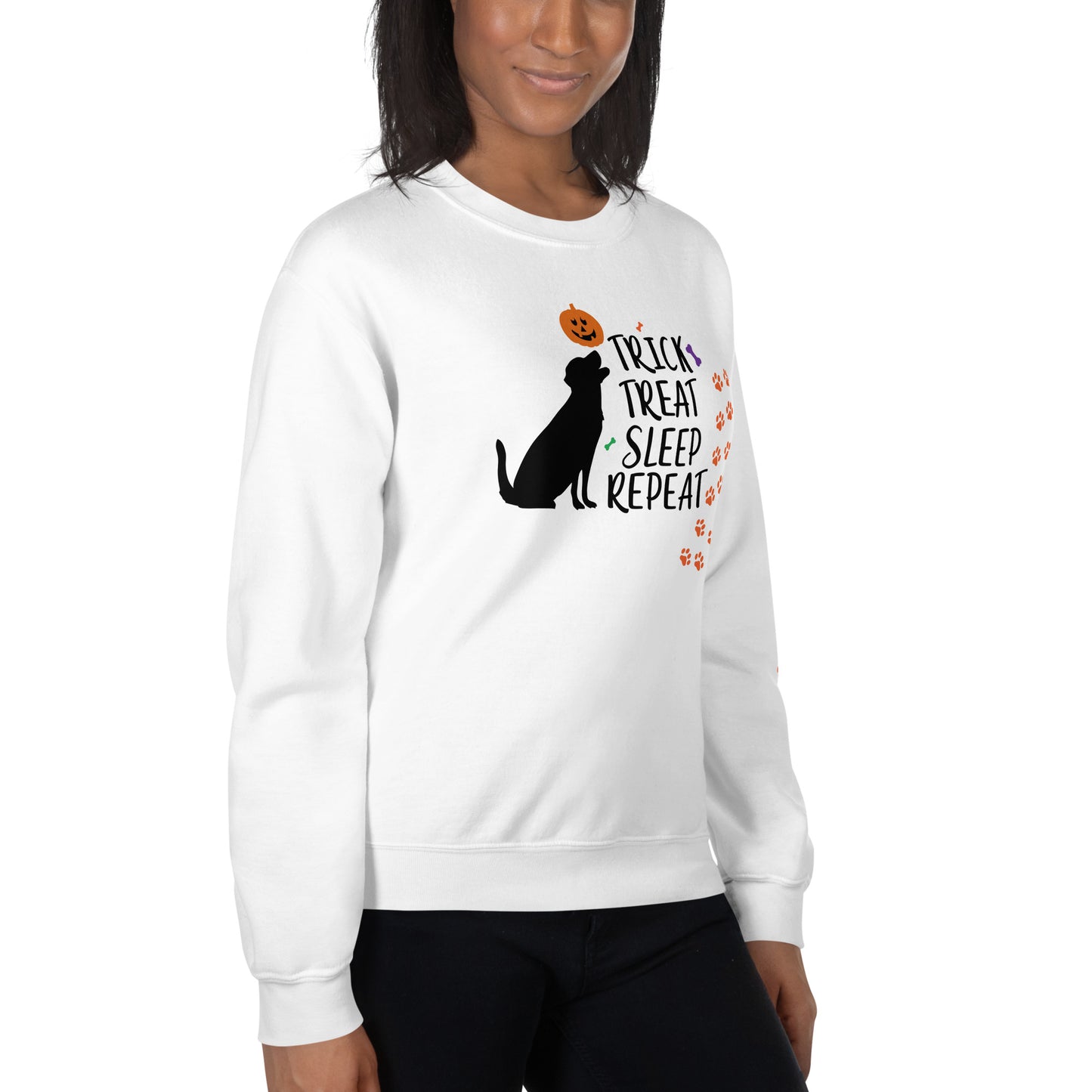 Trick Treat Sleep Repeat Dog Unisex Sweatshirt