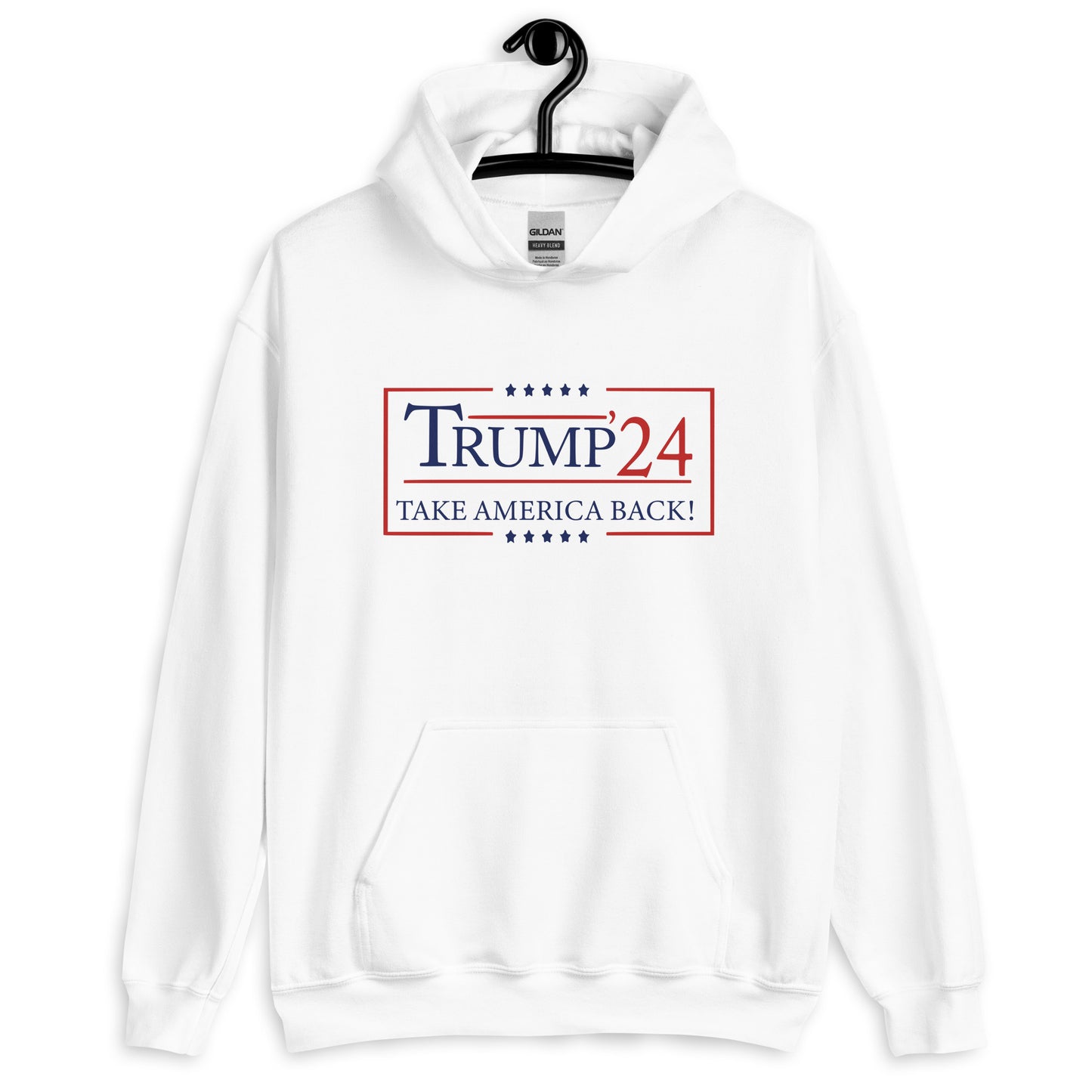 Trump 24 Take America Back White Unisex Hoodie