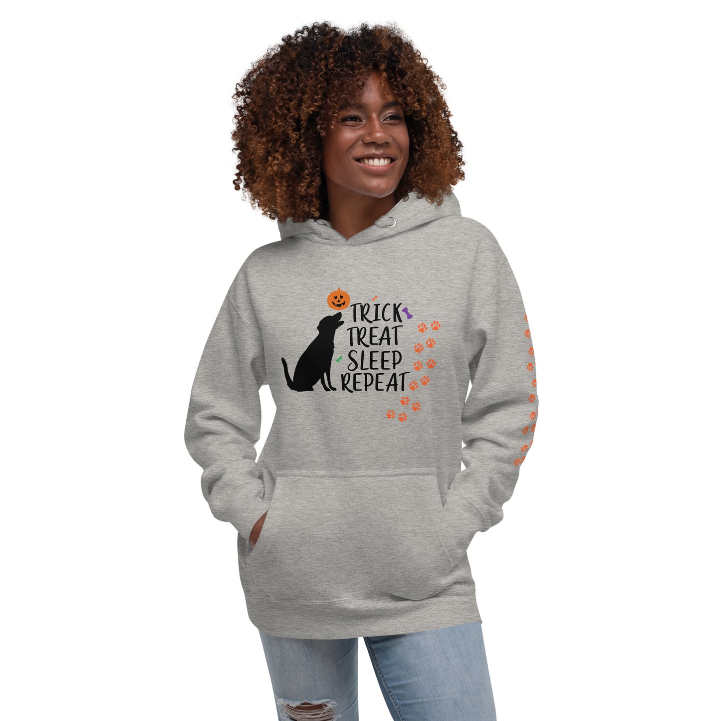 Trick Treat Sleep Repeat Dog Unisex Hoodie