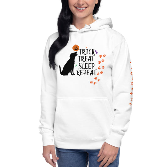 Trick Treat Sleep Repeat Dog Unisex Hoodie