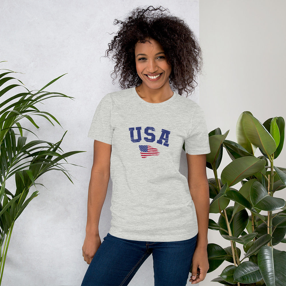 USA with Flag Unisex t-shirt