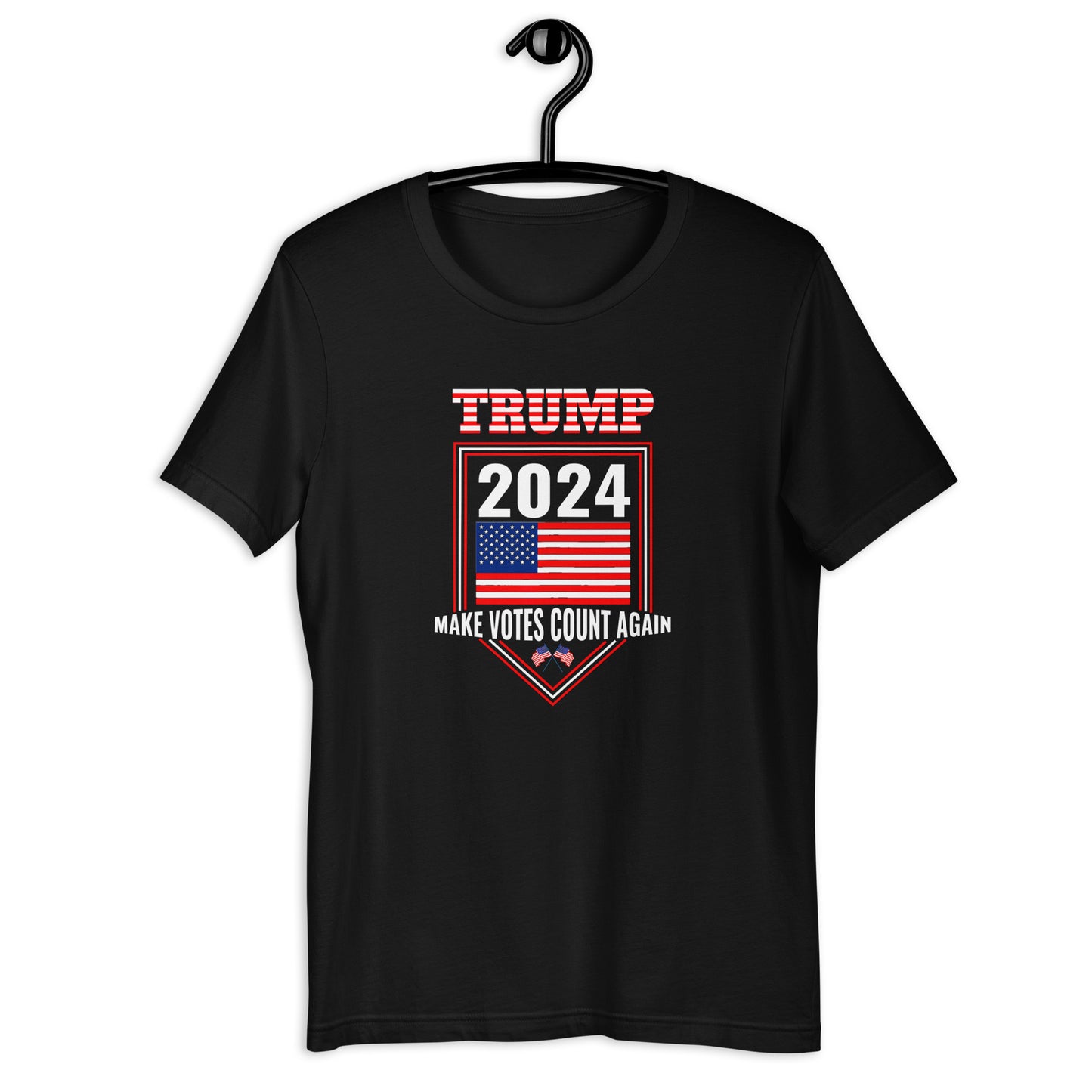 Trump 2024 Make Votes Count Again Black Unisex T-Shirt