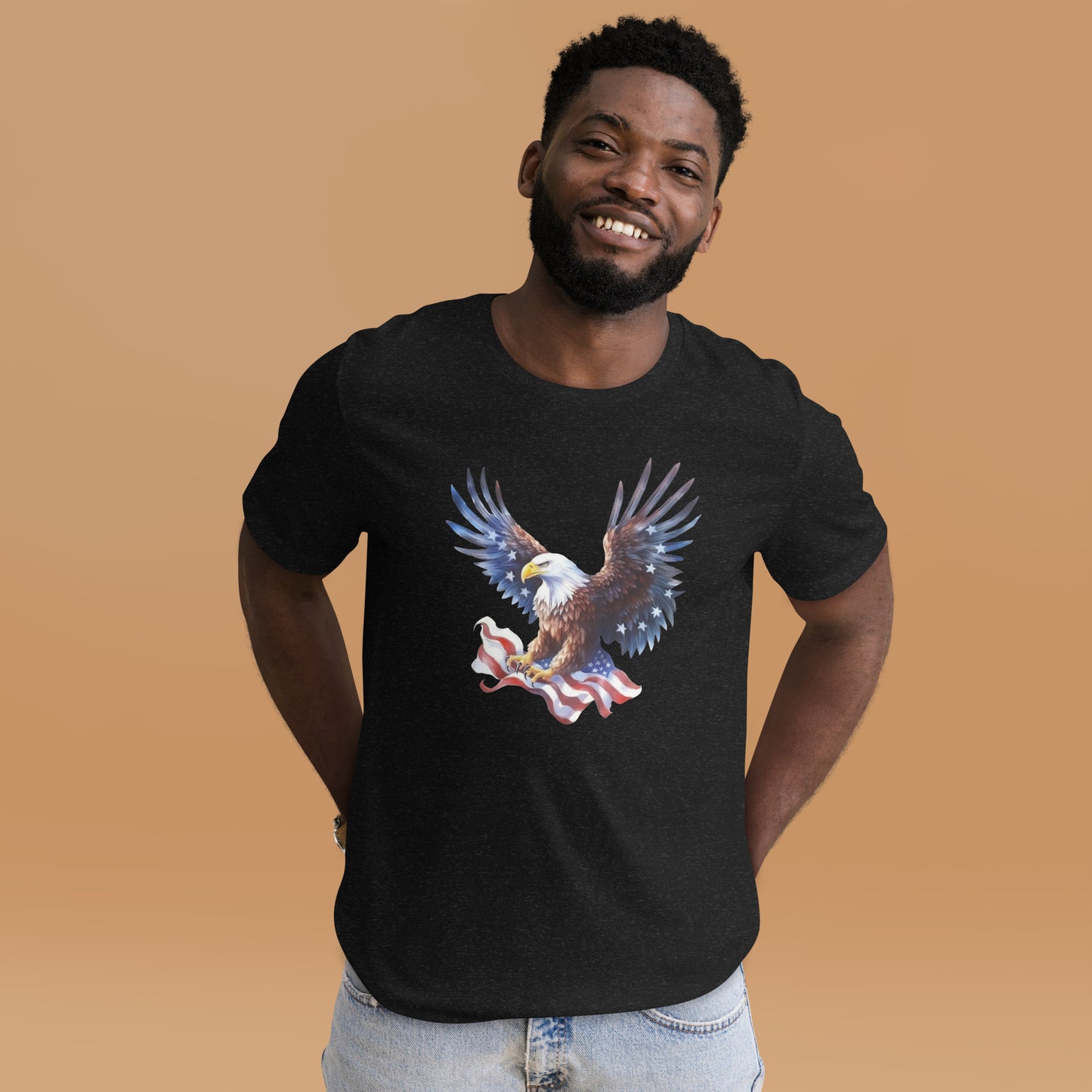 Patriotic Ealge and American Flag Unisex t-shirt