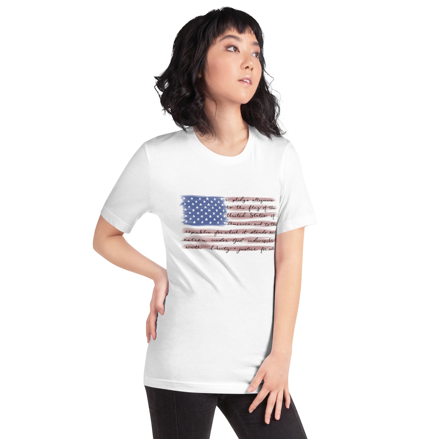 Pledge Of Allegiance USA American Flag Unisex t-shirt