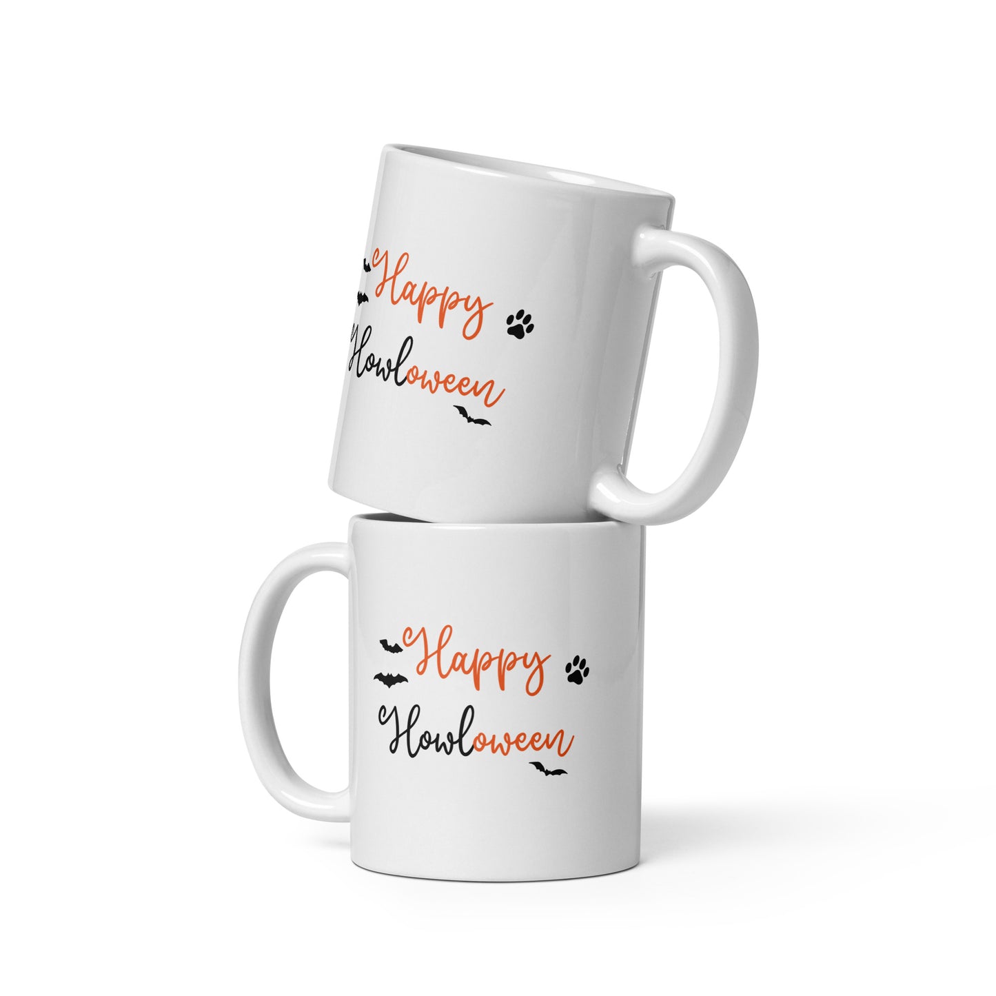 Happy Howloween White glossy mug