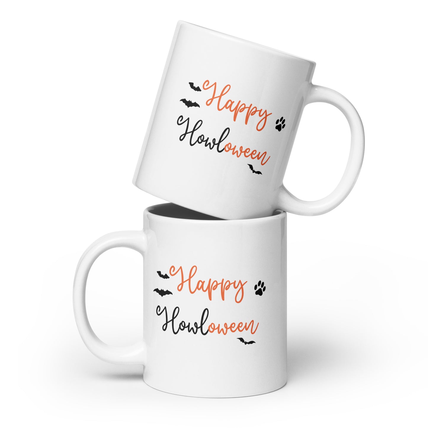 Happy Howloween White glossy mug